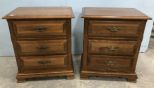 Pair of Early American Style Nightstands