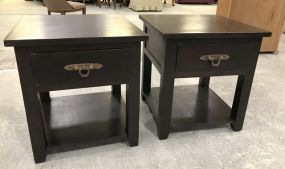 Pair of Modern Single Drawer Night Stands
