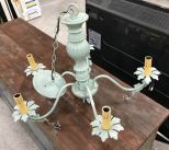 Painted Five Arm Light Fixture