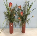 Red Ceramic Pottery Vase