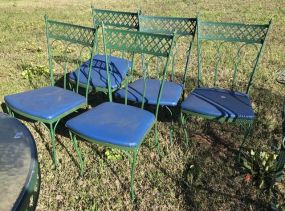 Five Metal Patio Chairs