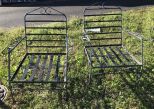 Pair of Metal Arm Patio Chairs