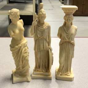 Three Piece of Grecian Resin Statues