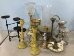 Group of Assorted Candle Stands and Holders