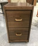 Oak Finish Pressed Board File Cabinet