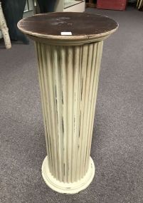 Painted Wood Cylinder Pedestal