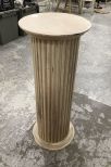 Painted Wood Cylinder Pedestal