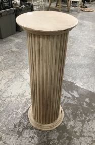 Painted Wood Cylinder Pedestal