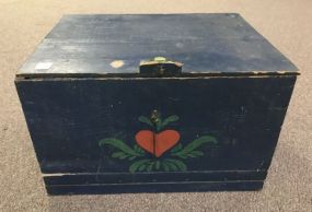 Vintage Wood Painted Storage Box