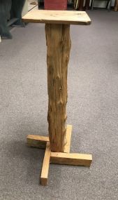 Hand Made Tree Branch Pedestal Stand
