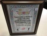 Vintage Cross Stitch Sampler