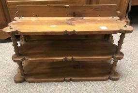 Vintage Three Tier Wall Display Shelf