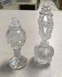 Crystal Perfume Bottle and Pepper Shaker