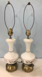 Pair of Frosted Table lamps