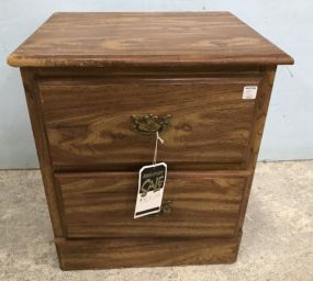 Worn Pressed Wood Nightstand