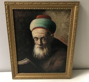 Framed Oil Painting of Man