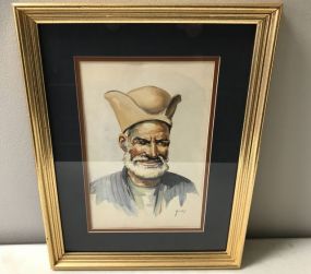 Watercolor Portrait of Man