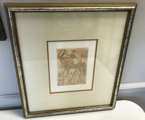 Don Quixote Etching