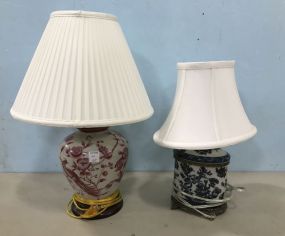 Two Decorative Ceramic Table Lamps