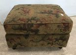 Floral Upholstered Ottoman