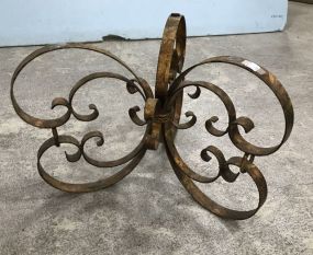 Gold Painted Metal Table Base