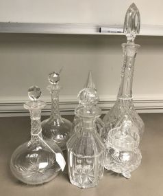 Group of Glass Decanters