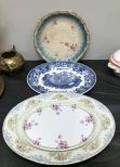 Four Porcelain Platter and Plates