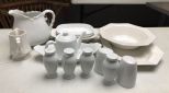 Group of White Stoneware China