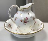 Cual Don England Hand Painted Porcelain Pitcher and Bowl