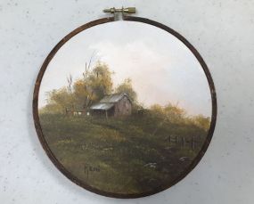 Oil Painting of Cabin by Reni