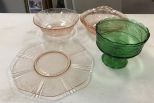 Depression Glass and Compote