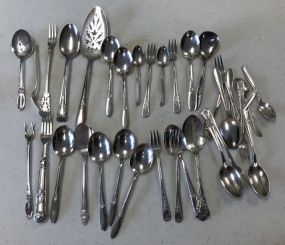Group of Silver Plate Spoons and Forks