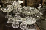 Group of Clear Glass Decor