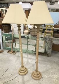 Pair of Metal Painted Floor Lamps