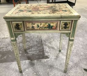 Painted Floral Design Sewing Cabinet
