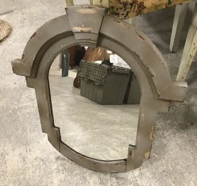 Painted Vintage Gray Wall Mirror