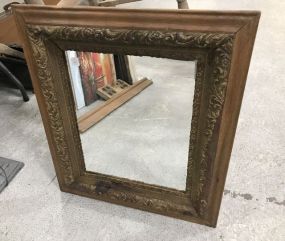Vintage Carved Wood Framed Mirror