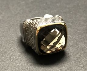 Brass Smoky Topaz 7.90 CTW Ring