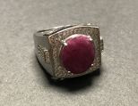 Men's .925 Ruby with Pave Ring