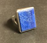 Large Sapphire Style Sterling Ring