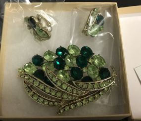 Coro Vintage Brooch and Earrings