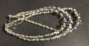 Glass Double Strand Bead Necklace