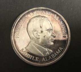 1971 Richard Nixon Mobile, AL, Waterway Medal