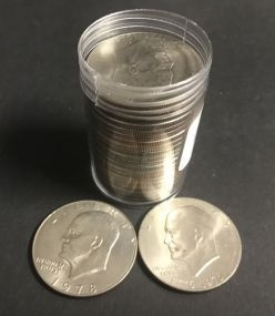 21 Eisenhower Dollar Coins