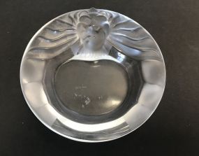 Lalique Lion Frosted Ashtray