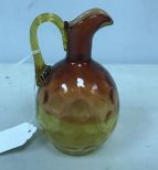 VTG 60's Art Class Hand Blown Amberina Thumbprint Cruet