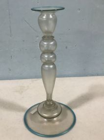 Tall Notage Venetian Art Glass Candlestick 12