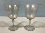 Steuben PR Art Glass Verre De Soie Wine Glasses