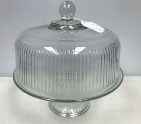 Vintage Cake Stand With Original Dome