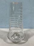 Large Crystal Vase Signed 14